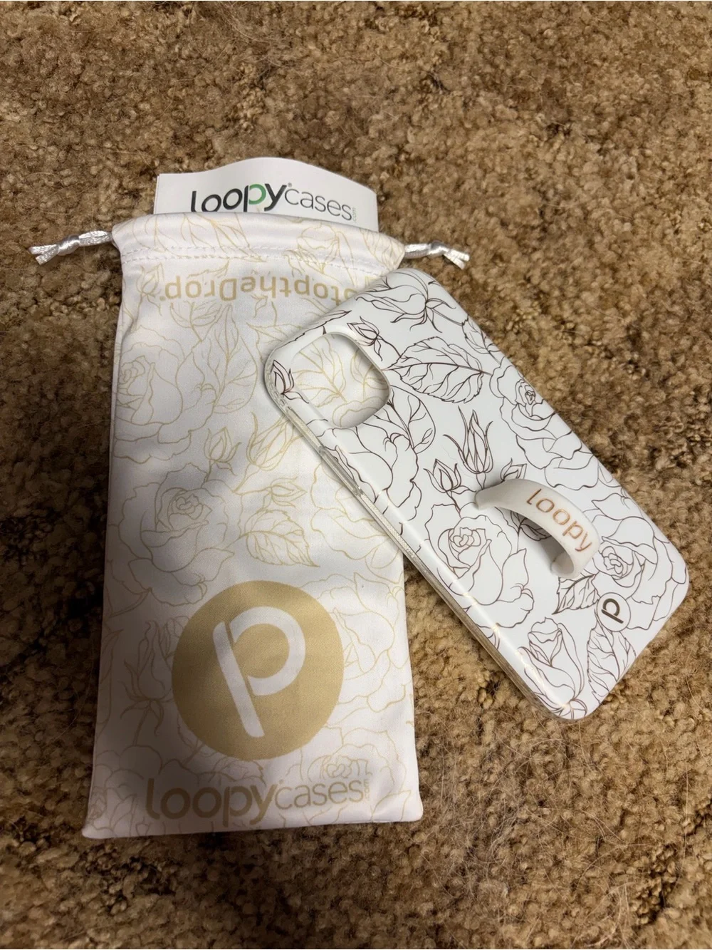 Loopy Cases White Floral Phone Case with Hand Strap iPhone 11 and Xr